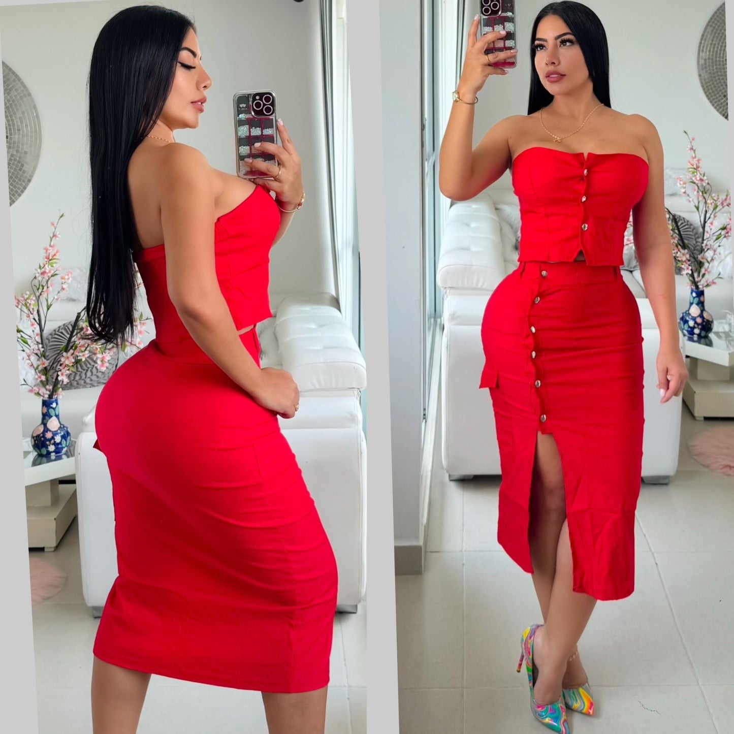 ❤️‍🔥Conjunto Strapless❤️‍🔥